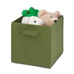 Honey Can Do 4 pack Non woven foldable cube  green   Home   Storage