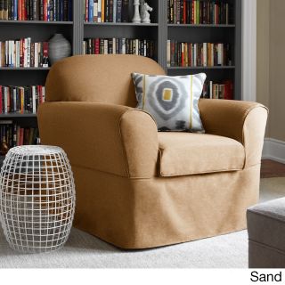 Bayside Two piece Chair Relaxed Fit Wrap Slipcover  