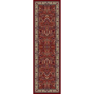 Concord Global Valencia Red Rectangular Indoor Woven Oriental Runner (Common 2 x 8; Actual 27 in W x 91 in L x 2.25 ft Dia)