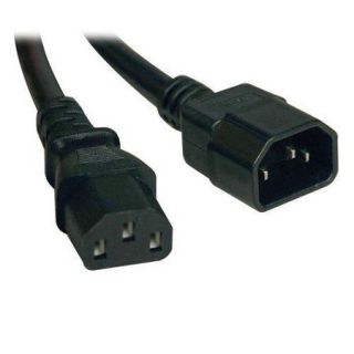 Tripp Lite 10 ft. 18AWG Power cord (IEC 320 C14 to IEC 320 C13)   10 ft   IEC 60320 C14   IEC 60320 C13 250 V AC   10 A   Black