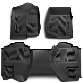 Goodyear Front with Rear Custom Fit Floor Liners   Automotive