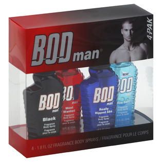 BOD Man Man Fragrance Body Sprays, 4 Pak, 4   1.8 fl oz sprays
