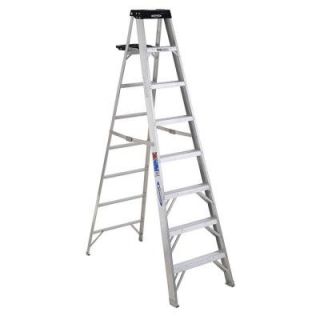 Werner 8 ft. Aluminum Step Ladder with 300 lb. Load Capacity Type IA 378