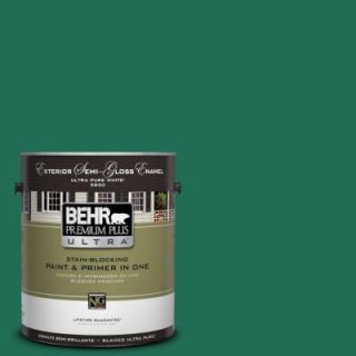 BEHR Premium Plus Ultra 1 gal. #P430 7 Sparkling Emerald Semi Gloss Enamel Exterior Paint 585301