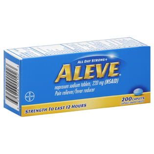 Aleve Pain Reliever/Fever Reducer, 220 mg, Caplets, 200 caplets