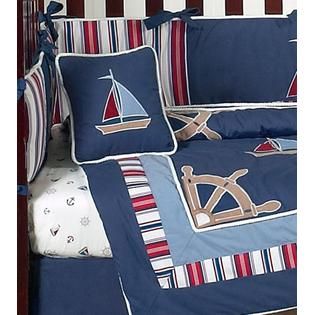 Sweet Jojo Designs  Nautical Nights Collection 9pc Crib Bedding Set