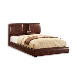 Furniture of America Nantes Leatherette Platform Bed   King Size