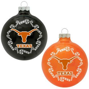 Topperscot Texas Longhorns NCAA Home and Away Glass Ornament Set