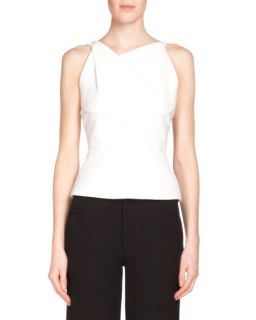 Roland Mouret Orca Cutout Back Top, White