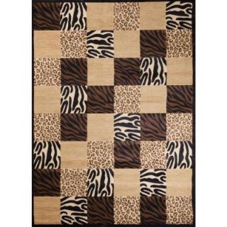 Concord Global Trading Soho Animal Boxed Black 6 ft. 7 in. x 9 ft. 6 in. Area Rug 62536
