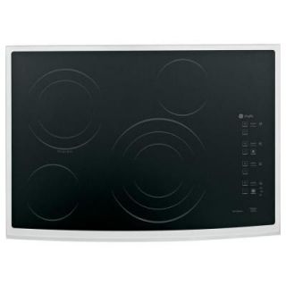 GE Profile 30 in. Glass Ceramic Radiant Electric Cooktop in Stainless Steel with 4 Elements PP945SMSS