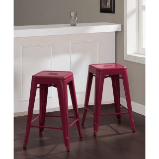 Tabouret 24 inch Razzleberry Counter Stools (Set of 2)   15916888