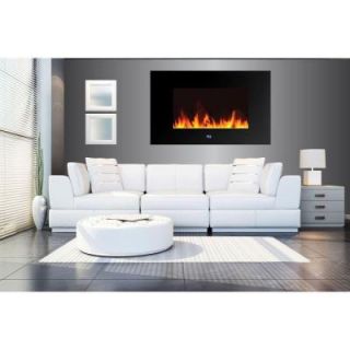 Warm House Venice 35 in. Wall Mount LED Electric Fireplace with Digital Display and Remote Control WLVF 10343