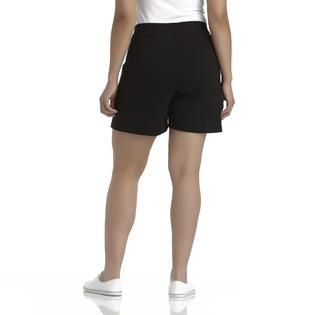 Basic Editions   Womens Plus Jersey Stretch Shorts