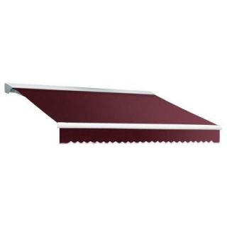 Beauty Mark 8 ft. DESTIN EX Model Right Motor Retractable with Hood Awning (84 in. Projection) in Burgundy DTR8 EX B
