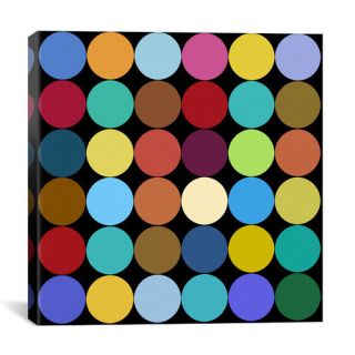 iCanvas Modern Art Dots Nine Colors Graphic Art on Canvas