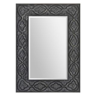 ABBYSON LIVING Delano Dark Brown Leather Floor Mirror