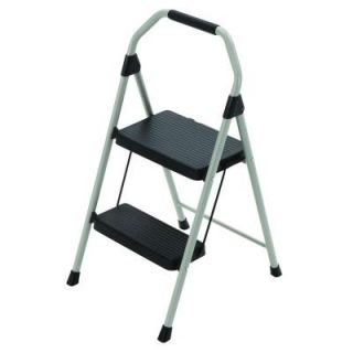 Gorilla Ladders 2 Step Compact Steel Step Stool Ladder with 225 lb. Load Capacity Type II Duty Rating GLS 2CS
