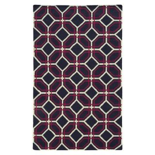 Pantone Matrix 4722A 100% Wool Flatweave Area Rug   Gray/Pink (10x13