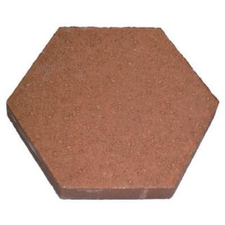 12 in. Hexagon Red Stepping Stone 100003016