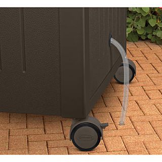 Suncast Resin Wicker Cooler with Cabinet   Outdoor Living   Patio
