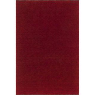 Chandra Rugs Laura Textured Contemporary Wool Red Area Rug