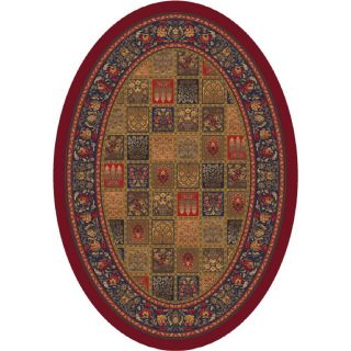Milliken Pristina Rectangular Red Transitional Tufted Area Rug (Common 5 ft x 8 ft; Actual 5.33 ft x 7.66 ft)