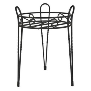 CobraCo 15 in. Canterbury Scroll Top Metal Plant Stand SCBPS1015 B