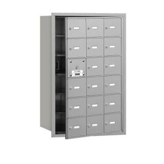 Salsbury Industries Aluminum USPS Access Front Loading 4B Plus Horizontal Mailbox with 18A Doors (17 Usable) 3618AFU