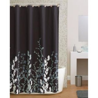 Hometrends Shadow Leaf Shower Curtain