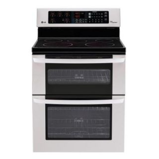 LG Electronics 6.7 cu. ft. Double Oven Electric Range with EasyClean Self Cleaning Oven in Stainless Steel LDE3035ST