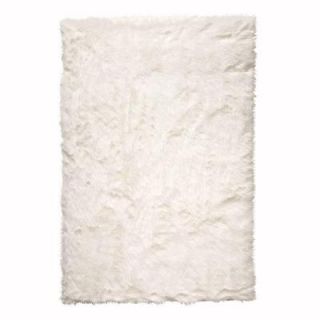 Home Decorators Collection Faux Sheepskin White 8 ft. x 11 ft. Area Rug 5248240410
