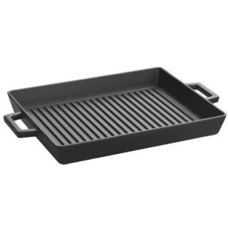 Lava ECO 10 1/2 in. x 15 1/2 in. Enameled Cast Iron Grill Pan in Slate Black LVECOGT2632T3