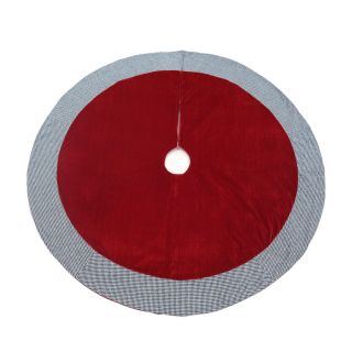Holiday Living 56 in Red Polyester Traditional Christmas Tree Skirt