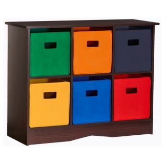 RiverRidge Kids Espresso Finish 6 bin Storage Cabinet  