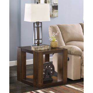 Signature Design by Ashley Lobink Brown Rectangular End Table