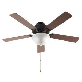 Cambridge 3 Light Rubbed Oil Bronze 52 in. Ceiling Fan with White