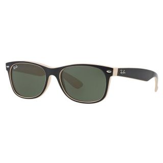 Ray Ban Mens Black on Beige Wayfarer Sunglasses (52 mm)   16210648