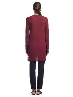 Whistles Longline Side Split Top Burgundy