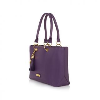 JOY & IMAN Genuine Leather Timeless Chic Everything Tote   7711696