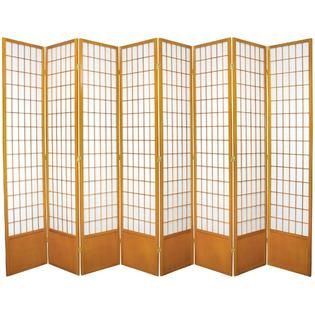 Oriental Furniture 7 ft. Tall Window Pane Shoji Screen   8 Panel