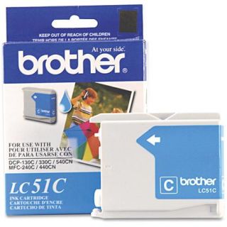 Brother LC51C Cyan Inkjet Cartridge For MFC 240C Multi Function Printer