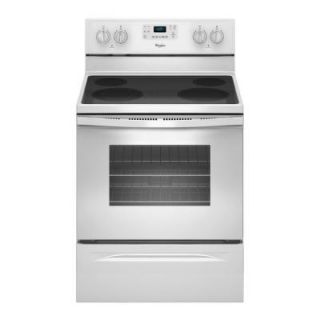 Whirlpool 5.3 cu. ft. Electric Range with Self Cleaning Oven in White with SteamClean Option WFE515S0EW