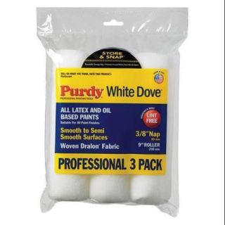 PURDY 14B863000 Paint Roller Cover, 9 in.L, 3/8 in.Nap, PK3