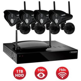 Defender Connected Pro Wireless 4 Channel Surveillance System with 1TB Hard Drive and 4 Wireless 520 TVL Cameras 21304