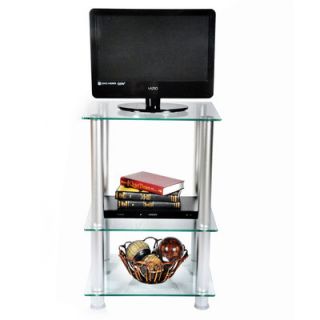 RTA Home And Office Extra Tall Glass and Aluminum 20 TV Stand