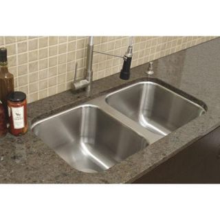 A Line by Advance Tabco 31'' x 16.5'' Double Bowl Undermount Kitchen Sink