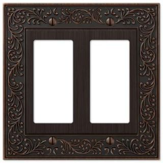 Amerelle English Garden 2 Decora Wall Plate   Aged Bronze 43RRVB