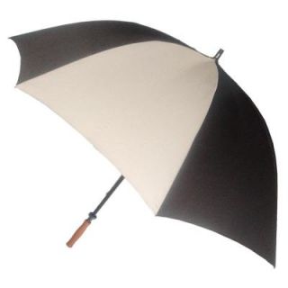 London Fog 62 in. Arc Canopy Sport Umbrella in Black/Grey 93421
