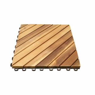 Vifah Acacia Hardwood 11.22 x 11.22 Interlocking Deck Tiles